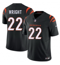 Men Cincinnati Bengals  22 Ceyair Wright Black 2026 Draft F U S E  Vapor Untouchable Limited Stitched Football Jersey