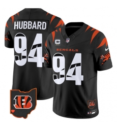 Men Cincinnati Bengals 94 Sam Hubbard Black F U S E  With 2 Star C Patch Special Vapor Untouchable Limited Stitched Football Jersey