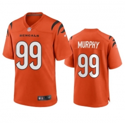 Men Cincinnati Bengals 99 Myles Murphy Orange Stitched Game Jersey
