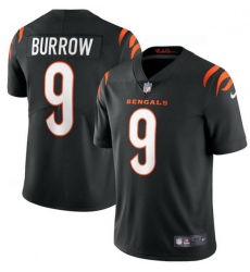 Men Nike Cincinnati Bengals 9 Joe Burrow Black Vapor Limited Jersey