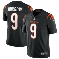 Men Nike Cincinnati Bengals 9 Joe Burrow Black Vapor Limited Jersey