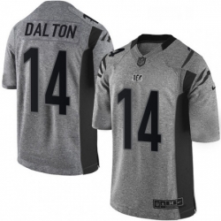 Mens Nike Cincinnati Bengals 14 Andy Dalton Limited Gray Gridiron NFL Jersey