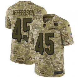 Nike Bengals #45 Malik Jefferson Camo Mens Stitched NFL Limited 2018 Salute To Service Jersey