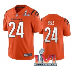 Nike Cincinati Bengals 24 Vonn Bell Orange 2022 Super Bowl LVI Vapor Limited Jersey