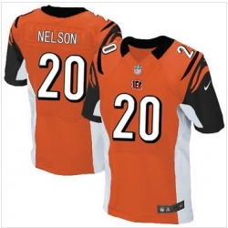 Nike Cincinnati Bengals #20 Reggie Nelson Orange Alternate Mens Stitched NFL Elite Jersey