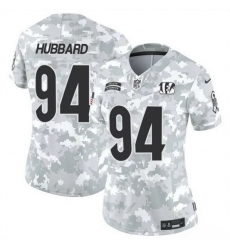 Women Cincinnati Bengals 94 Sam Hubbard 2024 F U S E Arctic Camo Salute To Service Limited Stitched Football Jersey