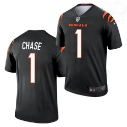 Youth Cincinnati Bengals #1 Ja'Marr Chase Black 2021 Legend Football Jersey