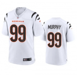 Youth Cincinnati Bengals 99 Myles Murphy White Stitched Game Jersey