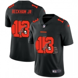 Cleveland Browns 13 Odell Beckham Jr  Men Nike Team Logo Dual Overlap Limited NFL Jersey Black