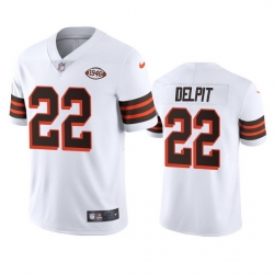 Cleveland Browns 22 Grant Delpit Nike 1946 Collection Alternate Vapor Limited NFL Jersey  White