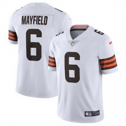 Cleveland Browns 6 Baker Mayfield Men Nike White 2020 Vapor Limited Jersey