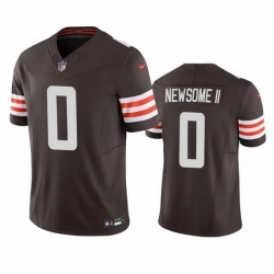Men Cleveland Browns 0 Greg Newsome II Brown 2023 F U S E  Vapor Untouchable Limited Stitched Jersey