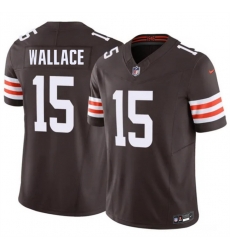 Men Cleveland Browns  15 Tylan Wallace Brown 2026 F U S E  Vapor Limited Stitched Football Jersey