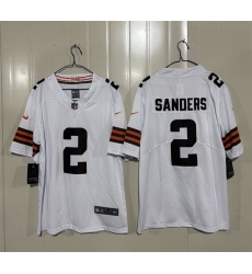 Men Cleveland Browns  2 Shedeur Sanders White 2026 Vapor Limited Stitched Football Jersey