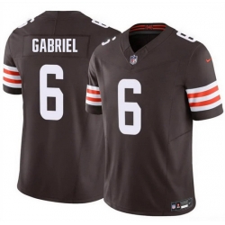 Men Cleveland Browns  6 Dillon Gabriel Brown 2026 F U S E  Vapor Limited Stitched Football Jersey