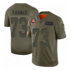 Men Cleveland Browns 73 Joe Thomas Limited Camo 2019 Salute to Service Football Jersey