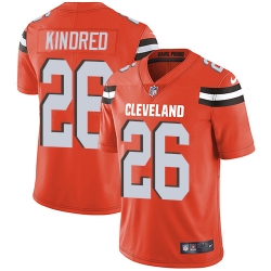 Men Nike Browns #26 Derrick Kindred Orange Alternate Stitched NFL Vapor Untouchable Limited Jersey