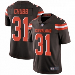 Mens Nike Cleveland Browns 31 Nick Chubb Brown Team Color Vapor Untouchable Limited Player NFL Jersey