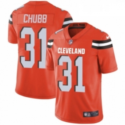 Mens Nike Cleveland Browns 31 Nick Chubb Orange Alternate Vapor Untouchable Limited Player NFL Jersey