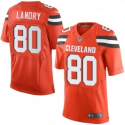 Mens Nike Cleveland Browns 80 Jarvis Landry Elite Orange Alternate NFL Jersey