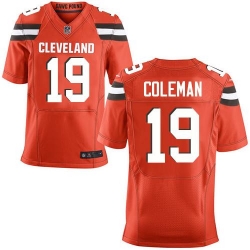 Nike Browns #19 Corey Coleman Orange Alternate Mens Stitched NFL Elite Jersey