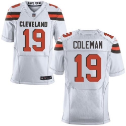 Nike Browns #19 Corey Coleman White Mens Stitched NFL Elite Jersey