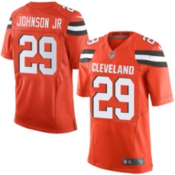 Nike Browns #29 Duke Johnson Jr Orange Alternate Mens Stitched NFL New Elite Jersey