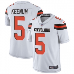 Nike Browns 5 Case Keenum White Men Stitched NFL Vapor Untouchable Limited Jersey