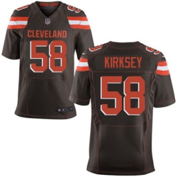 Nike Browns #58 Christian Kirksey Brown Team Color Mens Stitched NFL New Elite Jersey