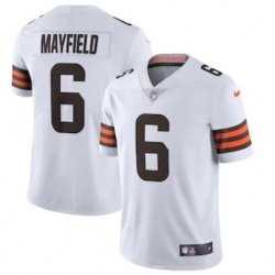 Nike Browns 6 Baker Mayfield White 2020 New Vapor Untouchable Limited Jersey