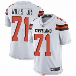 Nike Browns 71 Jedrick Wills JR White Men Stitched NFL Vapor Untouchable Limited Jersey