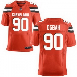 Nike Browns #90 Emmanuel Ogbah Orange Alternate Mens Stitched NFL New Elite Jersey