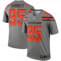 Nike Browns 95 Myles Garrett Gray Inverted Legend Jersey