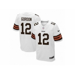 Nike Cleveland Browns 12 Josh Gordon white Elite NFL Jersey