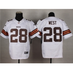 Nike Cleveland Browns 28 Terrance West white Elite NFL Jersey