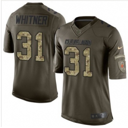 Nike Cleveland Browns #31 Donte Whitner Green Men 27s Stitched NFL Limited Salute to Service Jersey