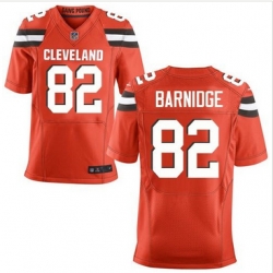 Nike Cleveland Browns #82 Gary Barnidge Orange Alternate Mens Stitched NFL New Elite Jersey