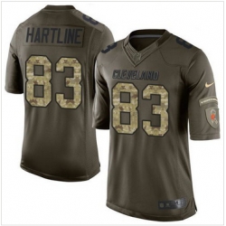 Nike Cleveland Browns #83 Brian Hartline Green Men 27s Stitched NFL Limited Salute to Service Jersey