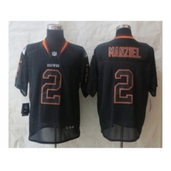 Nike cleveland browns 2 Johnny Manziel black Elite lights out NFL Jersey