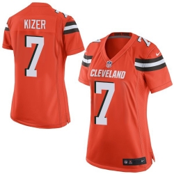 Nike Browns #7 DeShone Kizer Orange Alternate Womens Stitched NFL New Elite Jersey