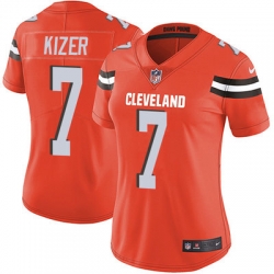 Nike Browns #7 DeShone Kizer Orange Alternate Womens Stitched NFL Vapor Untouchable Limited Jersey