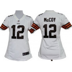 Women Nike Cleveland Browns 12 Colt Mccoy White Nike NFL Jerseys