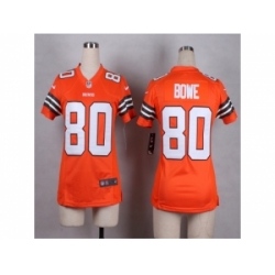 Women Nike cleveland browns 80 Dwayne Bowe Orange NFL Jersey