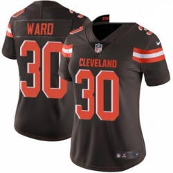 Womens Nike Cleveland Browns 30 Denzel Ward Brown Team Color Vapor Untouchable Limited Player NFL Jersey