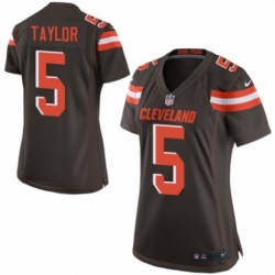 Womens Nike Cleveland Browns 5 Tyrod Taylor Game Brown Team Color NFL Jersey