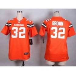 nike women nfl jerseys cleveland browns 32 brown orange[nike][new style]