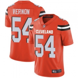 Browns 54 Olivier Vernon Orange Alternate Youth Stitched Football Vapor Untouchable Limited Jersey