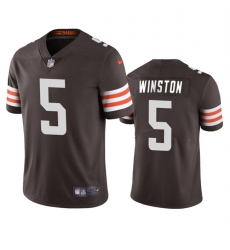 Youth Cleveland Browns 5 Jameis Winston Brown Vapor Limited Stitched Football Jersey