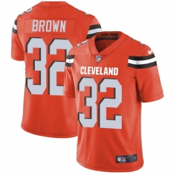 Youth Nike Cleveland Browns 32 Jim Brown Orange Alternate Vapor Untouchable Limited Player NFL Jersey