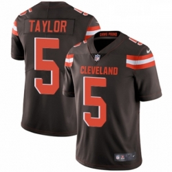 Youth Nike Cleveland Browns 5 Tyrod Taylor Brown Team Color Vapor Untouchable Limited Player NFL Jersey